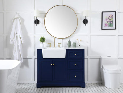 Elegant Furniture & Lighting - Franklin 42 inch Single bathroom vanity in blue - VF60242BL veiw 5