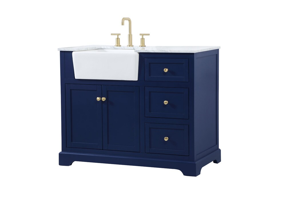 Elegant Furniture & Lighting - Franklin 42 inch Single bathroom vanity in blue - VF60242BL veiw 8