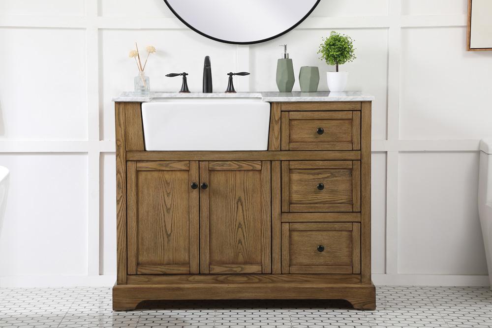 Elegant Furniture & Lighting - Franklin 42 inch Single bathroom vanity in driftwood - VF60242DW veiw 2