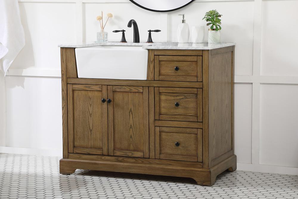 Elegant Furniture & Lighting - Franklin 42 inch Single bathroom vanity in driftwood - VF60242DW veiw 3
