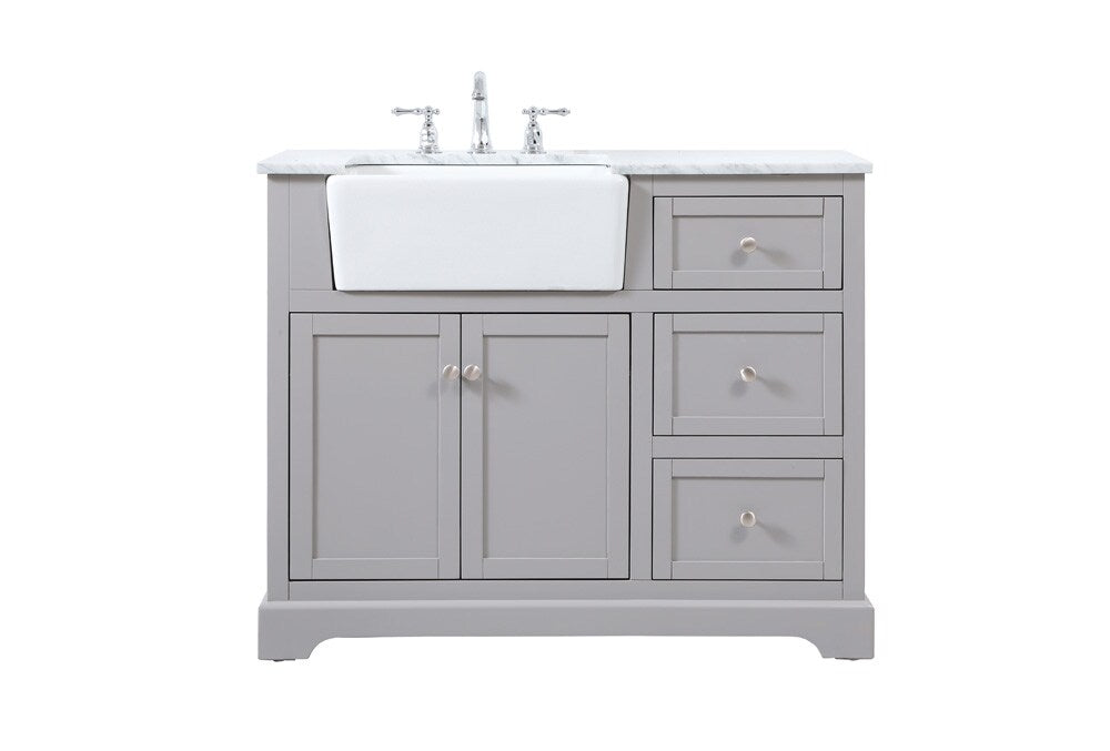 Elegant Furniture & Lighting - Franklin 42 inch Single bathroom vanity in grey - VF60242GR veiw 1