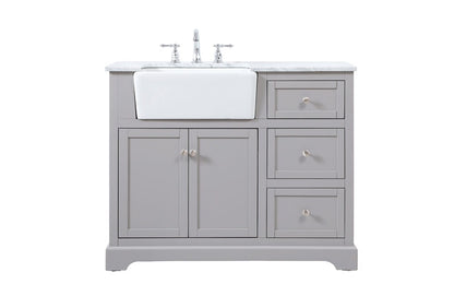 Elegant Furniture & Lighting - Franklin 42 inch Single bathroom vanity in grey - VF60242GR veiw 1