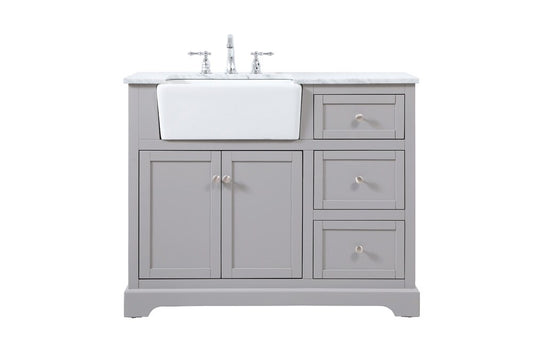 Elegant Furniture & Lighting - Franklin 42 inch Single bathroom vanity in grey - VF60242GR veiw 1