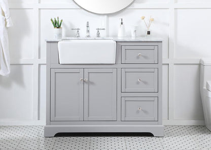 Elegant Furniture & Lighting - Franklin 42 inch Single bathroom vanity in grey - VF60242GR veiw 2