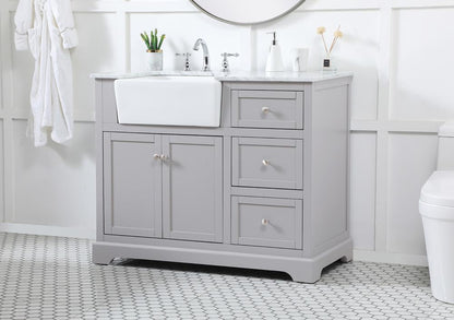 Elegant Furniture & Lighting - Franklin 42 inch Single bathroom vanity in grey - VF60242GR veiw 3