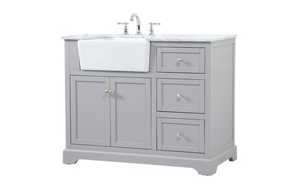 Elegant Furniture & Lighting - Franklin 42 inch Single bathroom vanity in grey - VF60242GR veiw 8