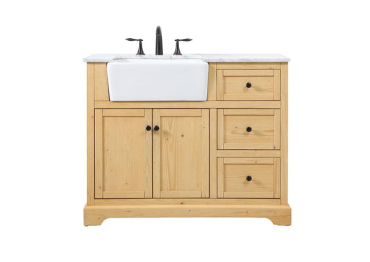 Elegant Furniture & Lighting - Franklin 42 inch Single bathroom vanity in natural wood - VF60242NW veiw 1