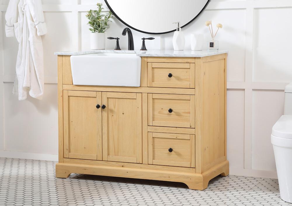 Elegant Furniture & Lighting - Franklin 42 inch Single bathroom vanity in natural wood - VF60242NW veiw 3