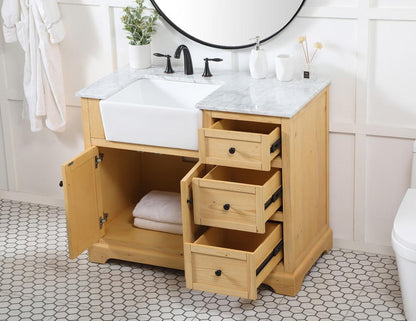 Elegant Furniture & Lighting - Franklin 42 inch Single bathroom vanity in natural wood - VF60242NW veiw 4
