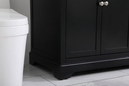 Elegant Furniture & Lighting - Franklin 42 inch Single bathroom vanity in black with backsplash - VF60242BK-BS veiw 7