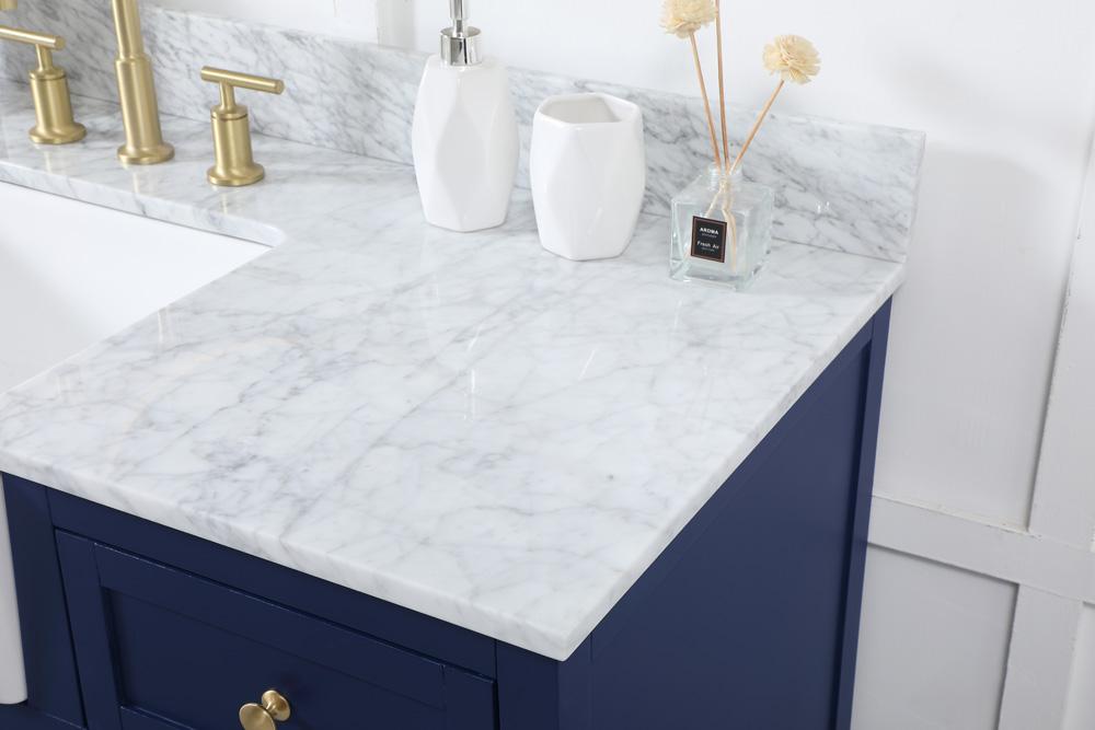 Elegant Furniture & Lighting - Franklin 42 inch Single bathroom vanity in blue with backsplash - VF60242BL-BS veiw 6