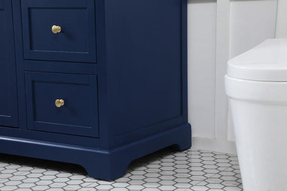 Elegant Furniture & Lighting - Franklin 42 inch Single bathroom vanity in blue with backsplash - VF60242BL-BS veiw 7
