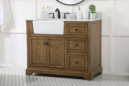 Elegant Furniture & Lighting - Franklin 42 inch Single bathroom vanity in driftwood with backsplash - VF60242DW-BS veiw 3