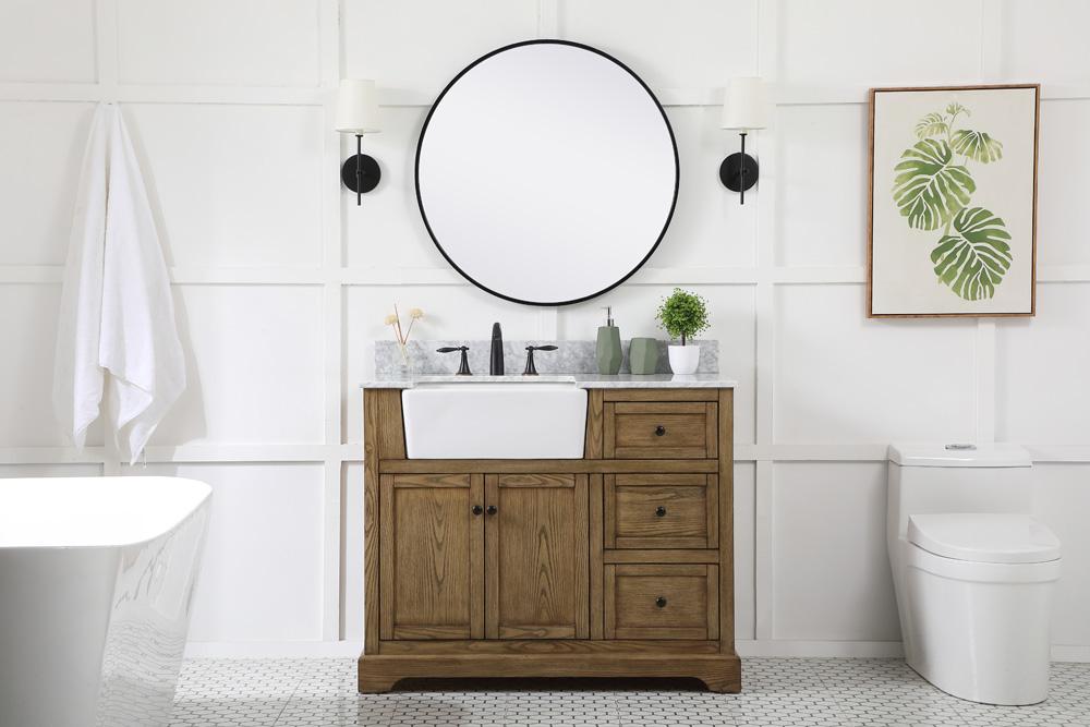 Elegant Furniture & Lighting - Franklin 42 inch Single bathroom vanity in driftwood with backsplash - VF60242DW-BS veiw 5