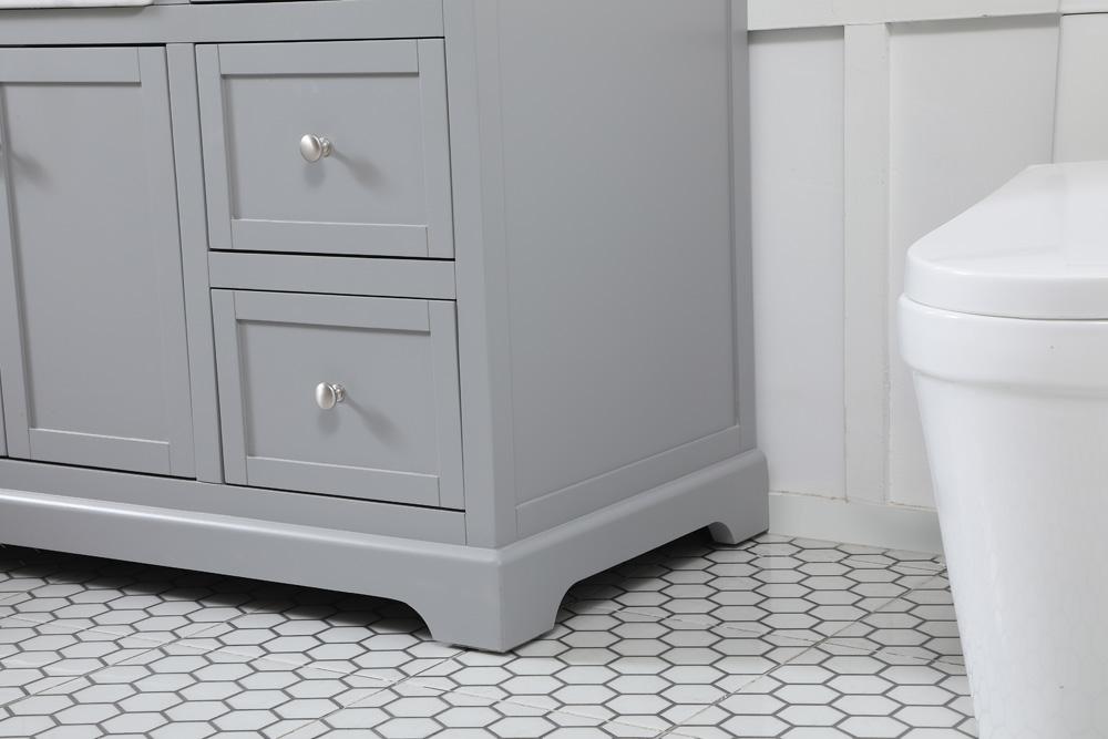 Elegant Furniture & Lighting - Franklin 42 inch Single bathroom vanity in grey with backsplash - VF60242GR-BS veiw 7
