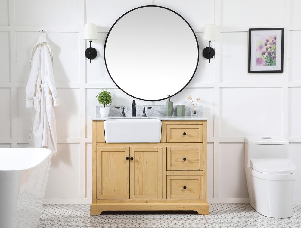 Elegant Furniture & Lighting - Franklin 42 inch Single bathroom vanity in natural wood with backsplash - VF60242NW-BS veiw 5