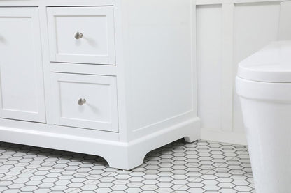 Elegant Furniture & Lighting - Franklin 42 inch Single bathroom vanity in white with backsplash - VF60242WH-BS veiw 7