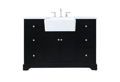 Elegant Furniture & Lighting - Franklin 48 inch Single bathroom vanity in black - VF60248BK veiw 1