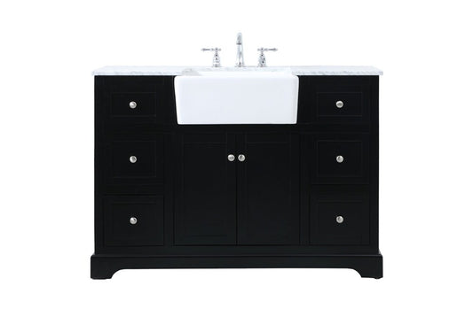 Elegant Furniture & Lighting - Franklin 48 inch Single bathroom vanity in black - VF60248BK veiw 1