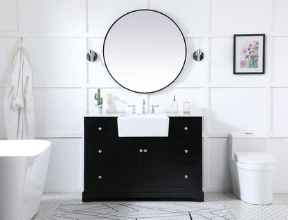 Elegant Furniture & Lighting - Franklin 48 inch Single bathroom vanity in black - VF60248BK veiw 5