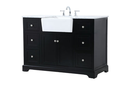 Elegant Furniture & Lighting - Franklin 48 inch Single bathroom vanity in black - VF60248BK veiw 8
