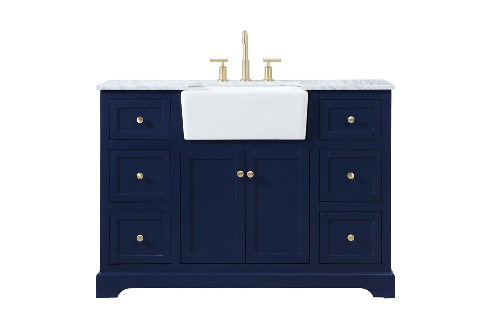 Elegant Furniture & Lighting - Franklin 48 inch Single bathroom vanity in blue - VF60248BL veiw 1