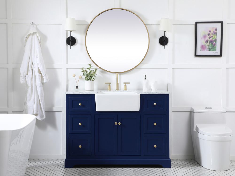 Elegant Furniture & Lighting - Franklin 48 inch Single bathroom vanity in blue - VF60248BL veiw 5