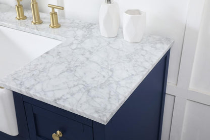 Elegant Furniture & Lighting - Franklin 48 inch Single bathroom vanity in blue - VF60248BL veiw 6