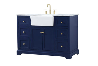 Elegant Furniture & Lighting - Franklin 48 inch Single bathroom vanity in blue - VF60248BL veiw 8