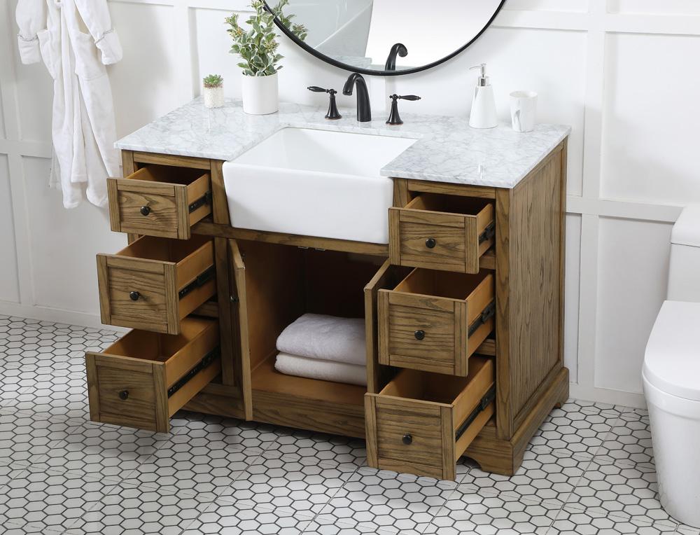 Elegant Furniture & Lighting - Franklin 48 inch Single bathroom vanity in driftwood - VF60248DW veiw 4