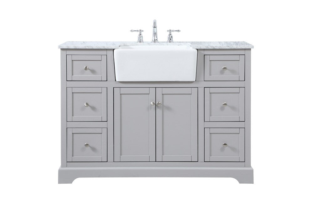 Elegant Furniture & Lighting - Franklin 48 inch Single bathroom vanity in grey - VF60248GR veiw 1