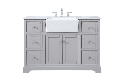 Elegant Furniture & Lighting - Franklin 48 inch Single bathroom vanity in grey - VF60248GR veiw 1