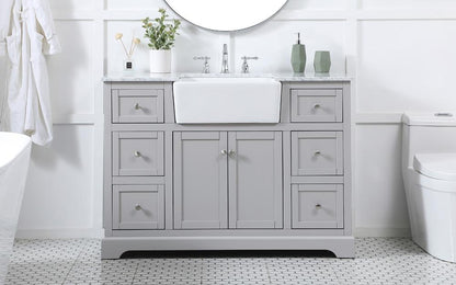 Elegant Furniture & Lighting - Franklin 48 inch Single bathroom vanity in grey - VF60248GR veiw 2