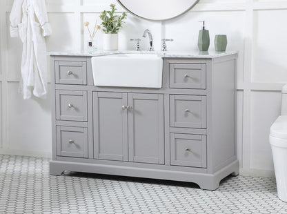 Elegant Furniture & Lighting - Franklin 48 inch Single bathroom vanity in grey - VF60248GR veiw 3