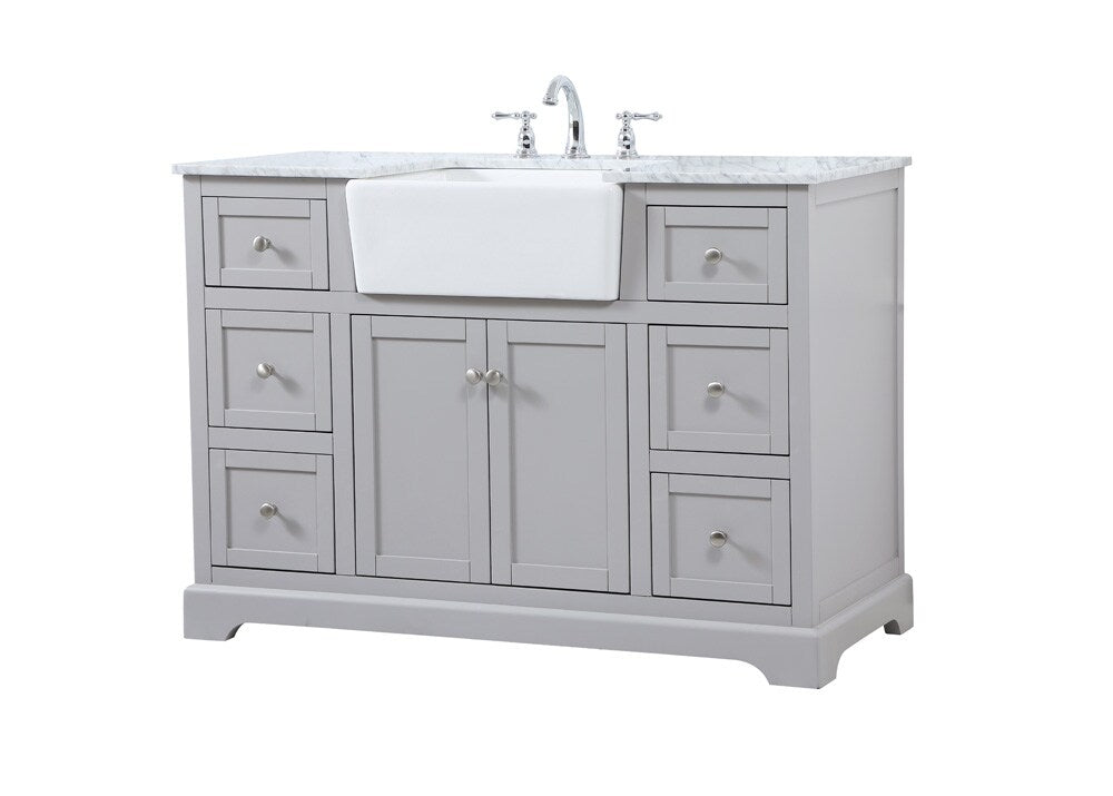 Elegant Furniture & Lighting - Franklin 48 inch Single bathroom vanity in grey - VF60248GR veiw 9