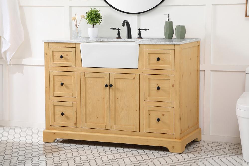 Elegant Furniture & Lighting - Franklin 48 inch Single bathroom vanity in natural wood - VF60248NW veiw 3