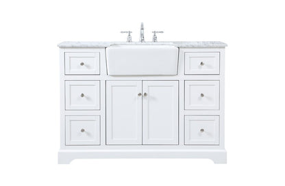 Elegant Furniture & Lighting - Franklin 48 inch Single bathroom vanity in white - VF60248WH veiw 1