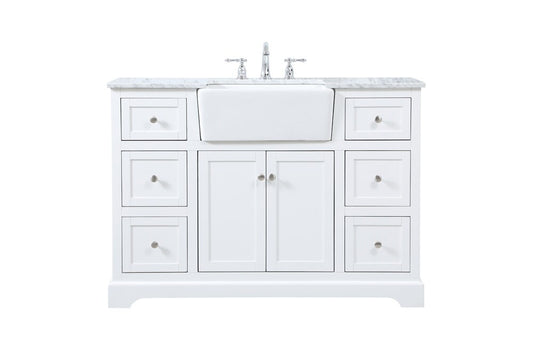 Elegant Furniture & Lighting - Franklin 48 inch Single bathroom vanity in white - VF60248WH veiw 1