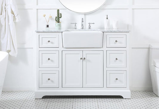 Elegant Furniture & Lighting - Franklin 48 inch Single bathroom vanity in white - VF60248WH veiw 2