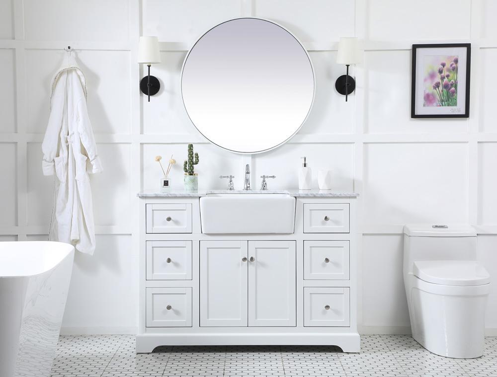 Elegant Furniture & Lighting - Franklin 48 inch Single bathroom vanity in white - VF60248WH veiw 5