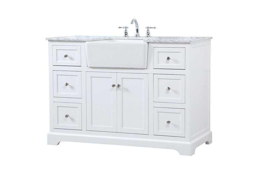 Elegant Furniture & Lighting - Franklin 48 inch Single bathroom vanity in white - VF60248WH veiw 8