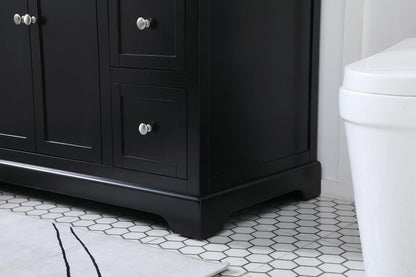 Elegant Furniture & Lighting - Franklin 48 inch Single bathroom vanity in black with backsplash - VF60248BK-BS veiw 7
