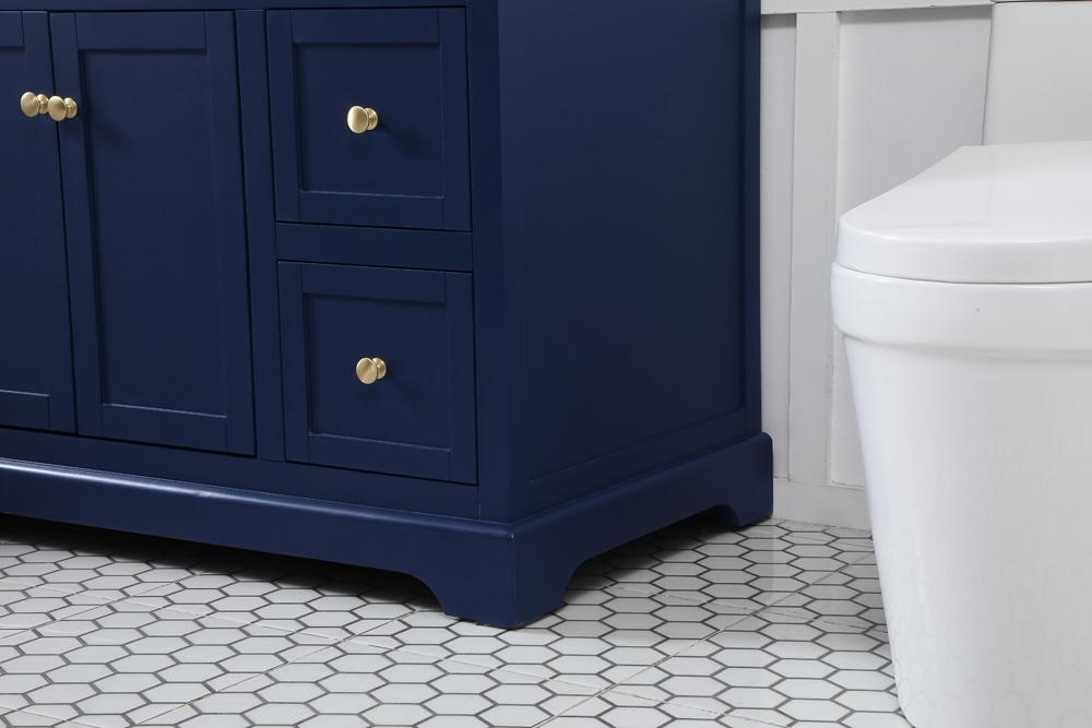 Elegant Furniture & Lighting - Franklin 48 inch Single bathroom vanity in blue - VF60248BL-BS veiw 7