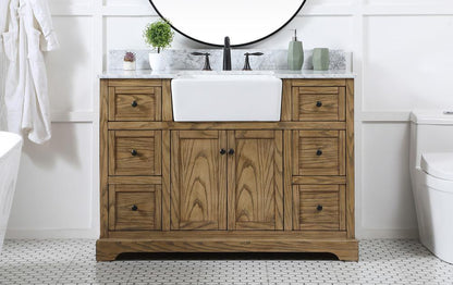 Elegant Furniture & Lighting - Franklin 48 inch Single bathroom vanity in driftwood - VF60248DW-BS veiw 2
