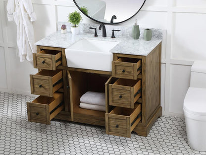 Elegant Furniture & Lighting - Franklin 48 inch Single bathroom vanity in driftwood - VF60248DW-BS veiw 4