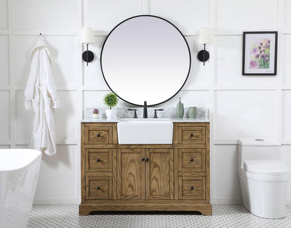 Elegant Furniture & Lighting - Franklin 48 inch Single bathroom vanity in driftwood - VF60248DW-BS veiw 5
