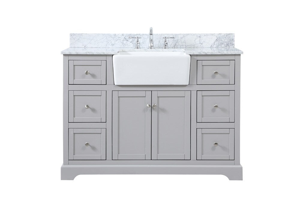 Elegant Furniture & Lighting - Franklin 48 inch Single bathroom vanity in grey - VF60248GR-BS veiw 1