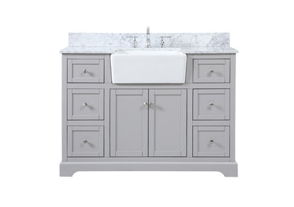 Elegant Furniture & Lighting - Franklin 48 inch Single bathroom vanity in grey - VF60248GR-BS veiw 1