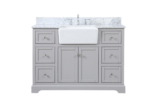 Elegant Furniture & Lighting - Franklin 48 inch Single bathroom vanity in grey - VF60248GR-BS veiw 1