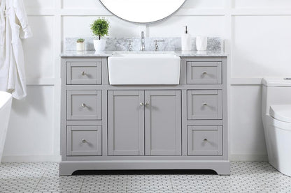 Elegant Furniture & Lighting - Franklin 48 inch Single bathroom vanity in grey - VF60248GR-BS veiw 2